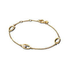 Pandora Essence Gold Plated Organically Shaped Oval & Treated Freshwater Cultured Pearl Bracelet 564677C01