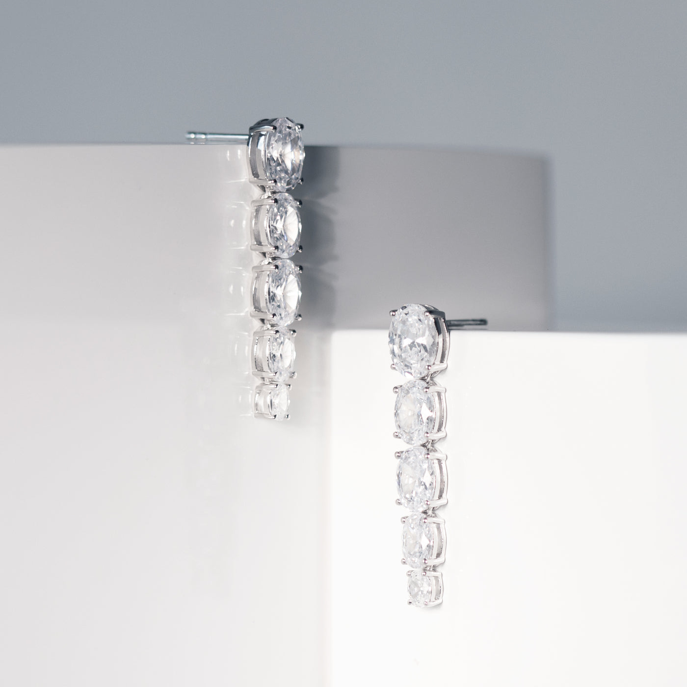 Sif Jakobs Ellisse Silver Drop Earrings SJ-E2323-CZ