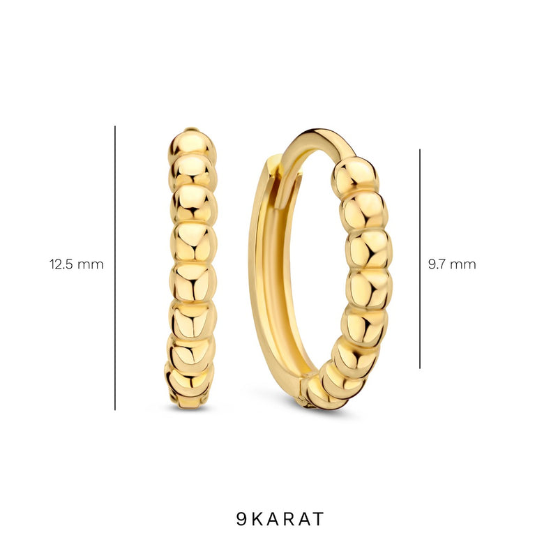 Beloro Jewels La Rinascente Elena 9 karat gold hoop earrings (9.5 mm) BO360071-zoom-