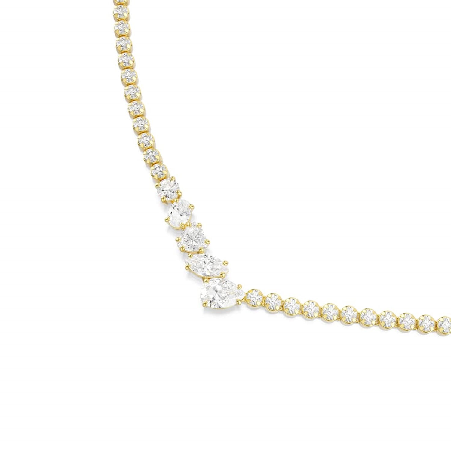 Swarovski Mesmera Attract Gold-Tone V-Shaped Necklace 5747931