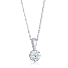 Elli 925 Sterling Silver Necklace with Diamond (0.12 ct) 2004-BF-0007597-001