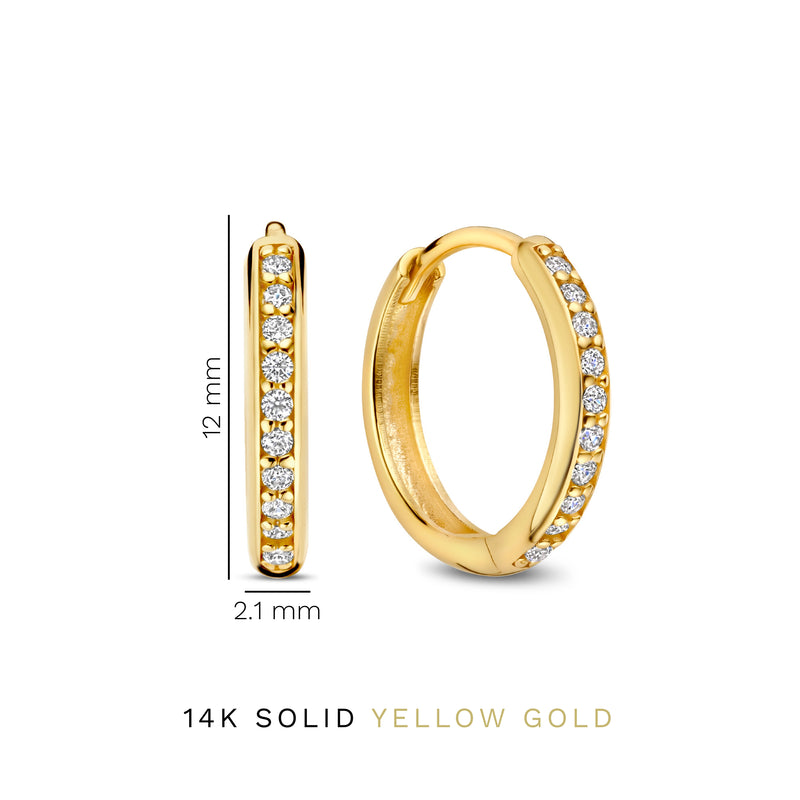 Isabel Bernard Le Marais Merle 14 Karat Gold Reif-Ohrringe Mit Zirkonia IB360263-zoom-