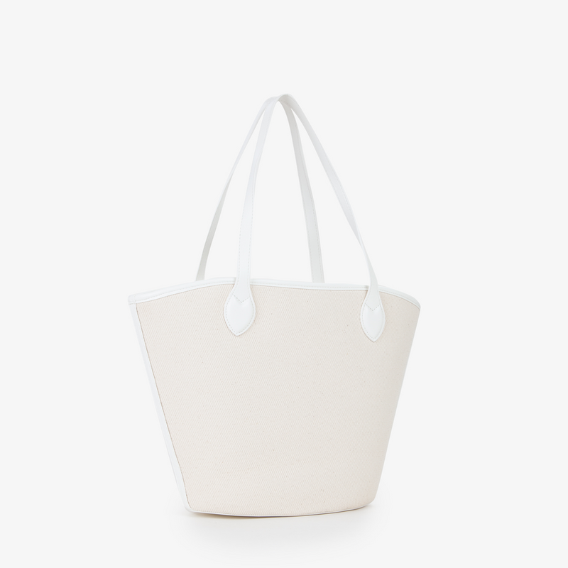 Valentino Bags Covent Beige & White Shopper VBS7QO02CANNATUR/BIANCO-zoom-