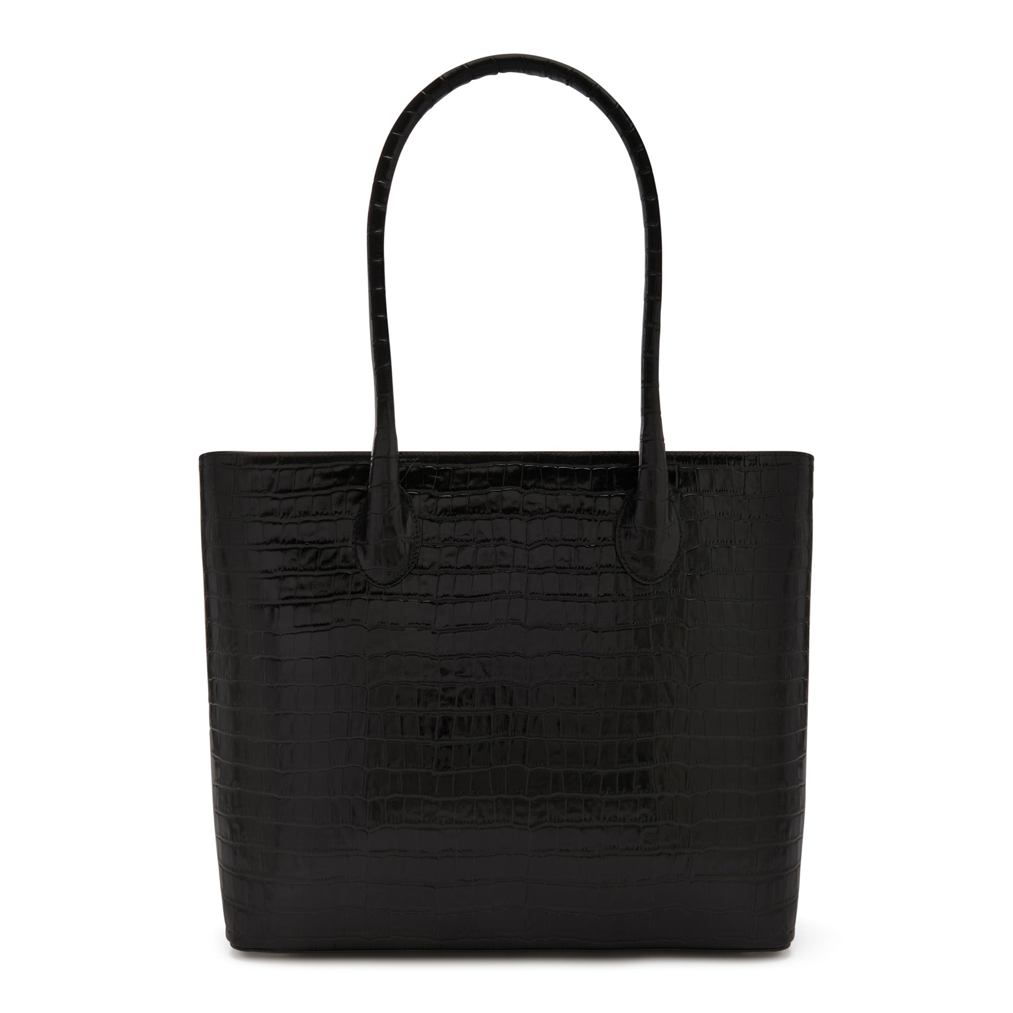 Isabel Bernard Honoré Lysanne Croco Black Calfskin Shopper IB25024