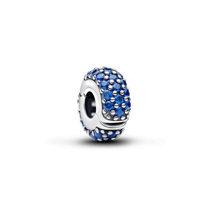 Pandora Moments Silicone Man-Made Kristall Royal Blauer Stein Clip-Charm 794700C01-zoom-