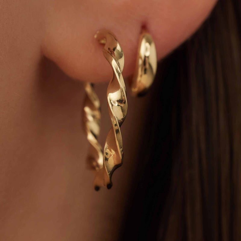 Isabel Bernard Rivoli Odette 14 Karat | Gold Reif-Ohrringe IB360241-zoom-