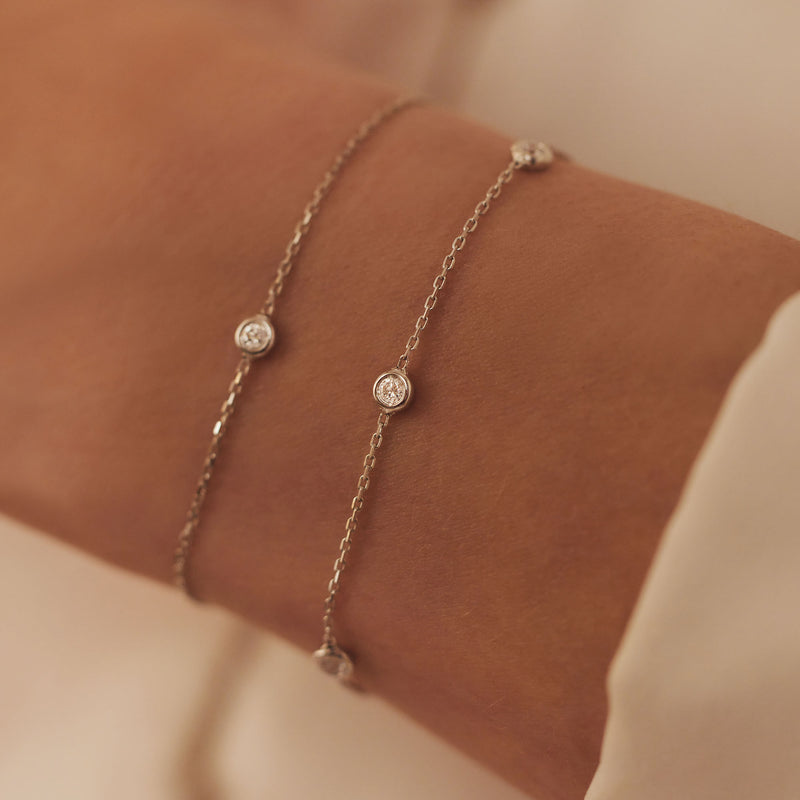 Isabel Bernard De la Paix Alfie 14 Karat | Weißgold Armband | Diamant 0.05 Karat | IBD320004-zoom-