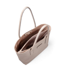 Isabel Bernard Honoré Elin Taupe calfskin leather shoulder bag IB25111-078