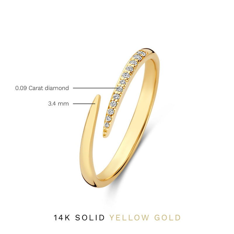 Isabel Bernard De la Paix Flavie 14 Karat Goldring mit Diamant 0.08 ct IBD330034-54-zoom-