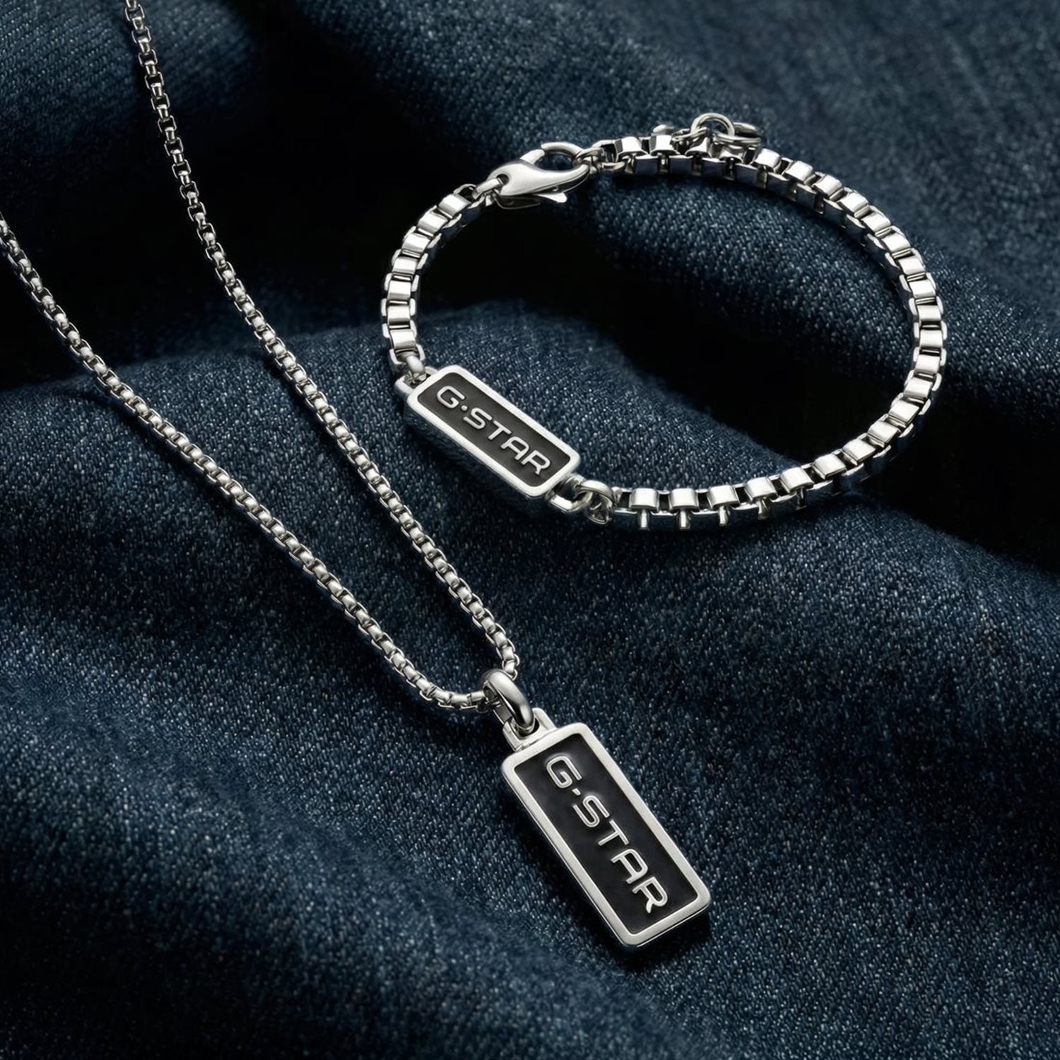 G-Star Floatcore Silver Box Chain Bracelet GSJ.100.05