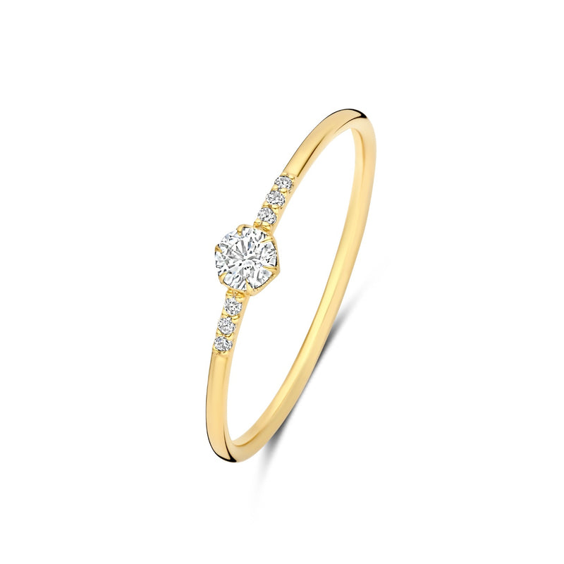 Isabel Bernard De la Paix Belinda 14 karat gold ring with diamond 0.10 carat IBD330040-48-zoom-