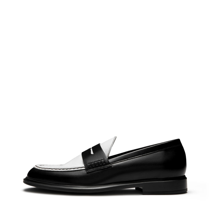 Vendôme Blandine Schwarz und Weiß Kalbsleder Loafers IB51015-10176-37-zoom-
