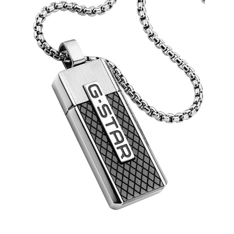 G-STAR Mtrx Silberne Box Chain Halskette GSJ.105.01-zoom-