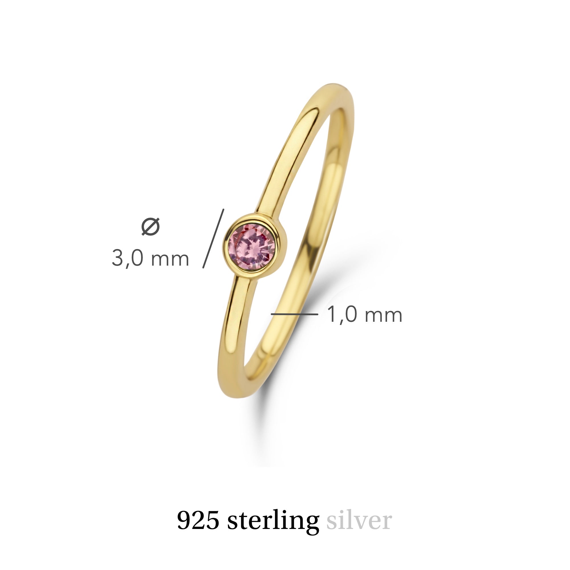 Violet Hamden Venus Goudkleurige Ring Met Geboortesteen VH330008OCT-60