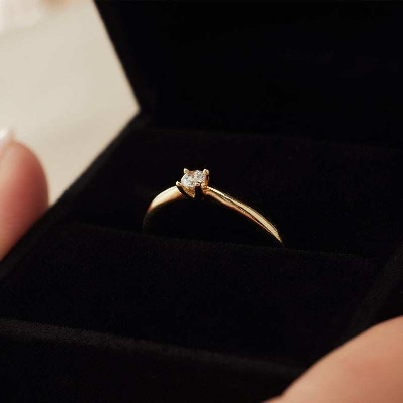 Isabel Bernard De la Paix Christine 14 Karat | Gold Ring | Diamant 0.10 Karat | IBD330003-56-zoom-