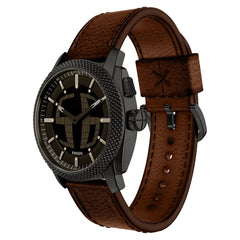 Fossil Machine Big Tic Round Black Dial Watch FS6165