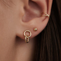 Isabel Bernard Rivoli Lisan 14 Carat Golden Drop earrings IB360183