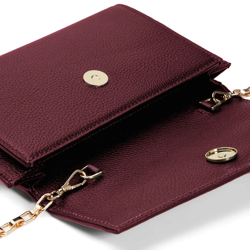 Isabel Bernard Honoré Lina Bordeauxrote Clutch Mit Abnehmbarer Schulterkette IB21135-052-zoom-