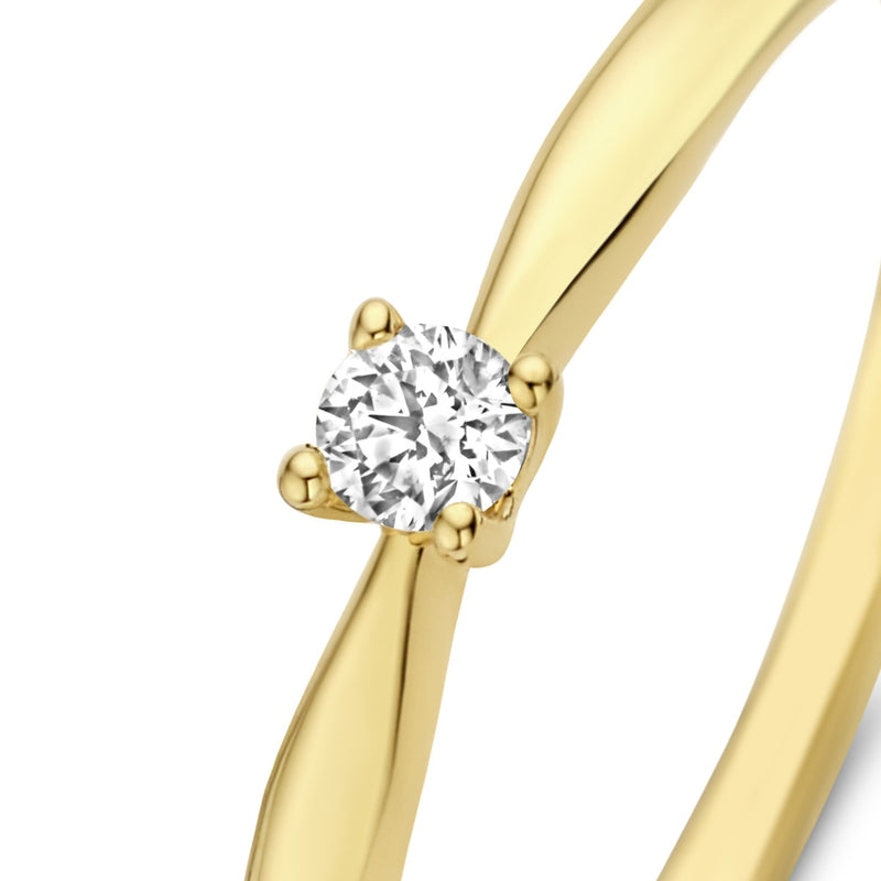 Isabel Bernard De la Paix Céline 14 Karat | Gold Ring | Diamant 0.05 Karat | IBD330001-48-zoom-