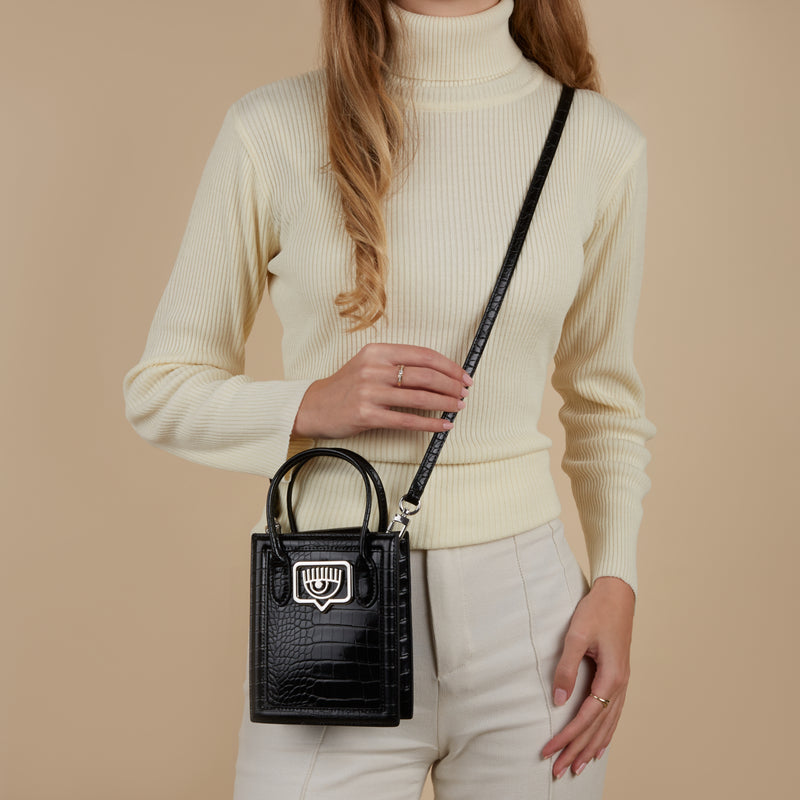 Chiara Ferragni Eyelike damen Umhängetasche Schwarz 75SB4BB8-ZS728-899-zoom-