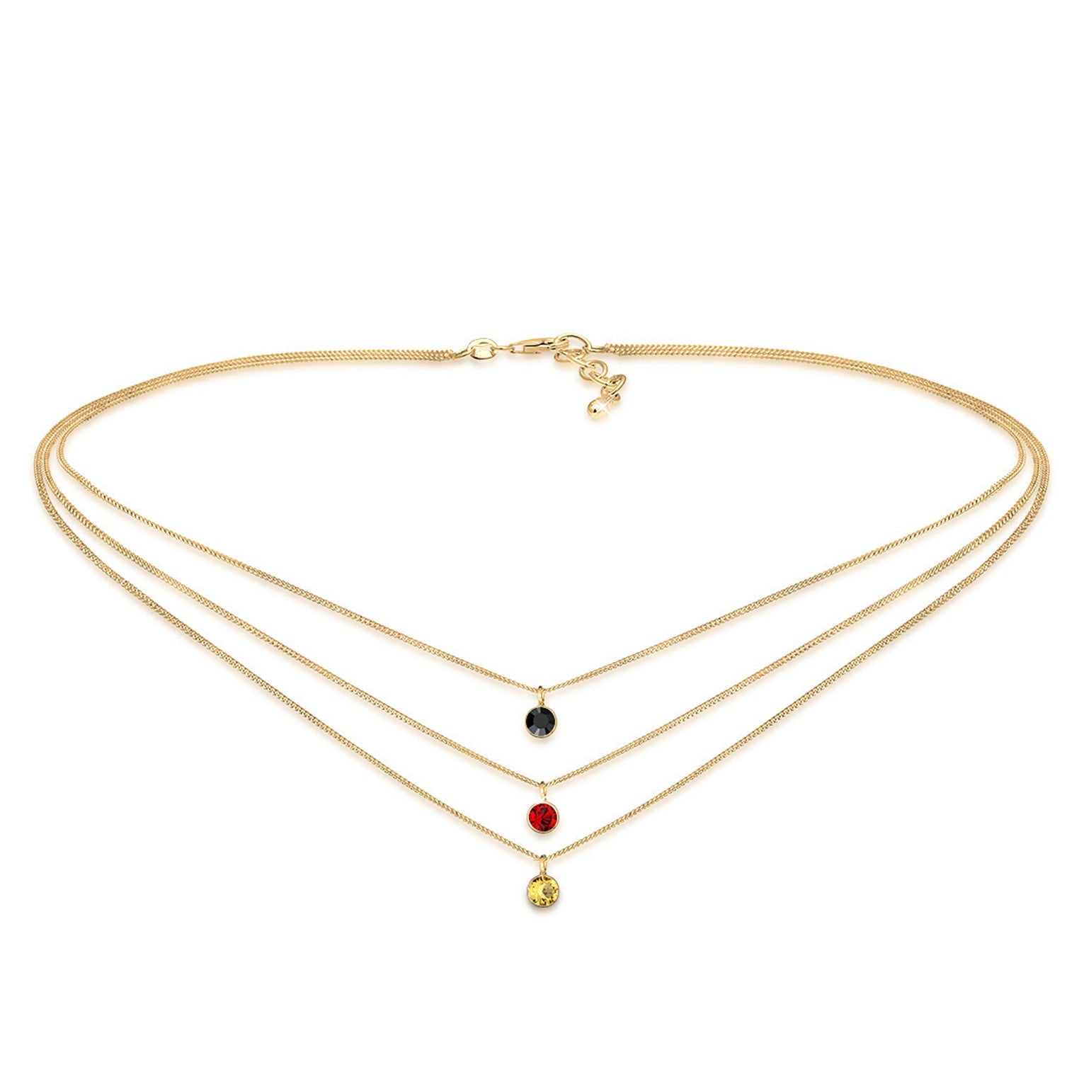 Elli 925 Sterling Silver Layered Choker 2004-BF-0007652-001