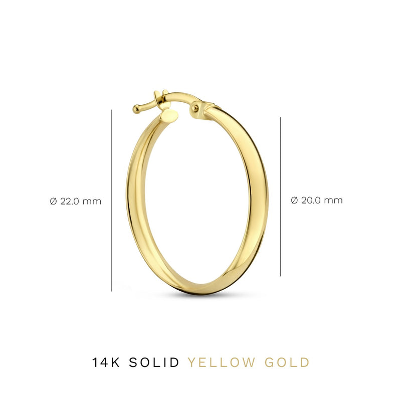 Isabel Bernard Rivoli Estrella 14 Karat | Gold Reif-Ohrringe IB360126-zoom-