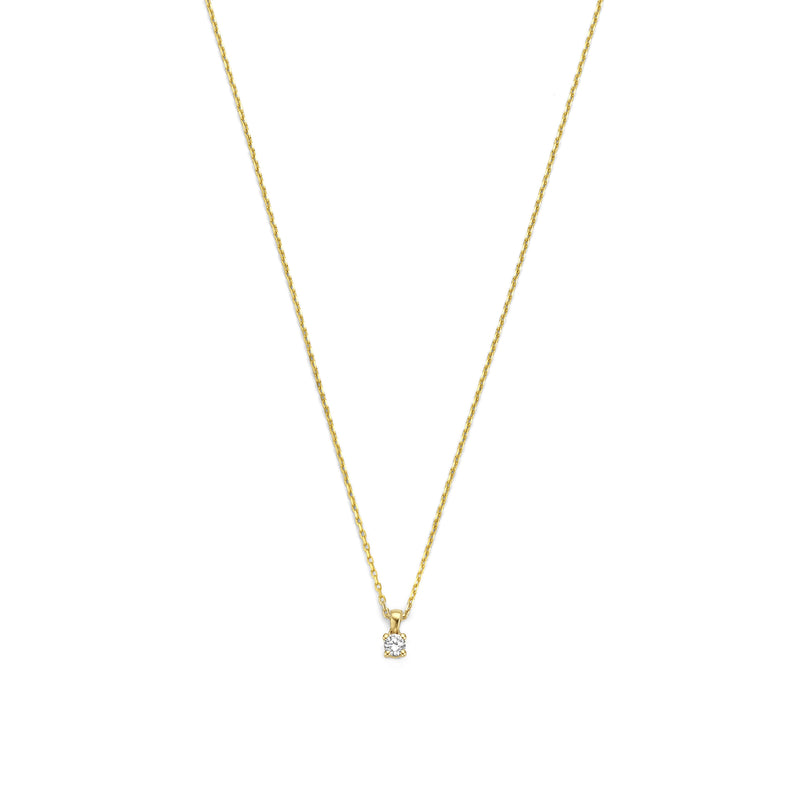 Isabel Bernard De la Paix Celesse 14 Karat | Gold Halskette | Diamant 0.07 Karat | IBD350002-zoom-