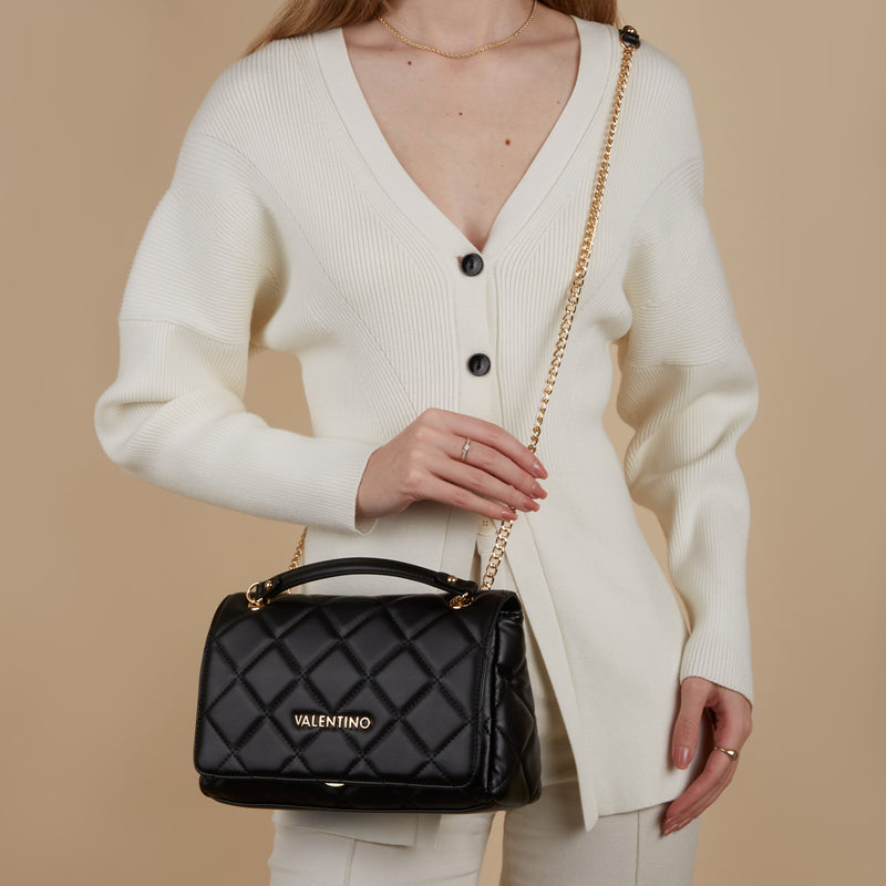 Valentino Bags Ocarina Schwarz Schultertasche VBS3KK02RNERO-zoom-