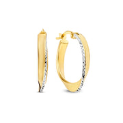 Isabel Bernard Rivoli Laura 14 Karat Gold Reif-Ohrringe Mit Diamantschliff IB360258