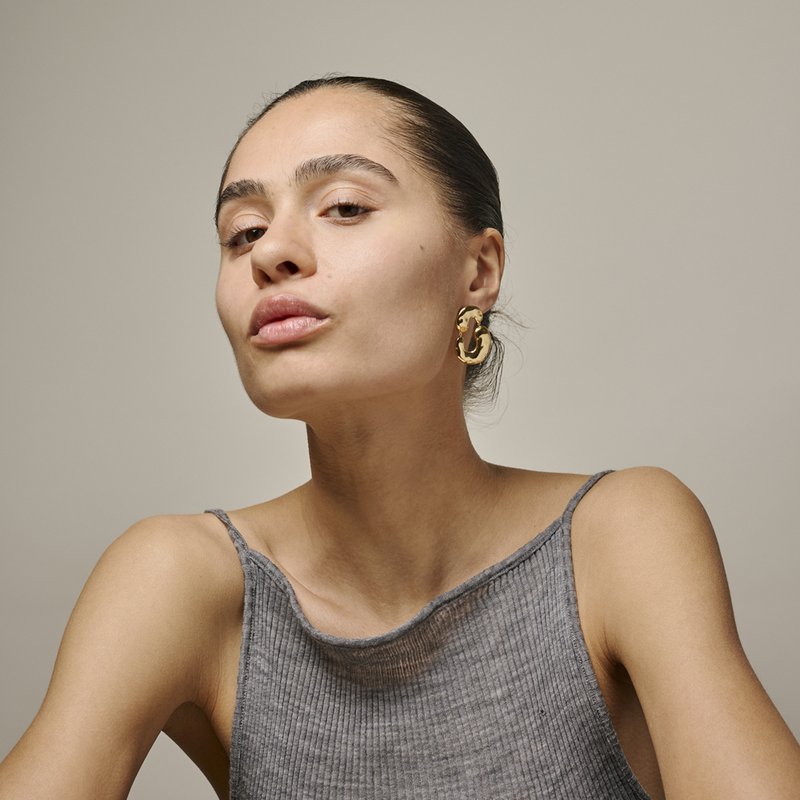 ENAMEL Copenhagen Recycled 925 Sterling Silver Gold Plated Earrings E445G-zoom-