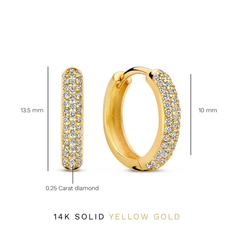 Isabel Bernard De la Paix Laure 14 Karat Gold Ohrringe Mit Diamant 0.25 Karat | IBD360030-zoom-