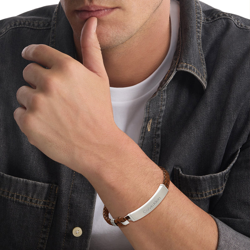 Calvin Klein Leather Bracelet 2002-CJ35000405-zoom-