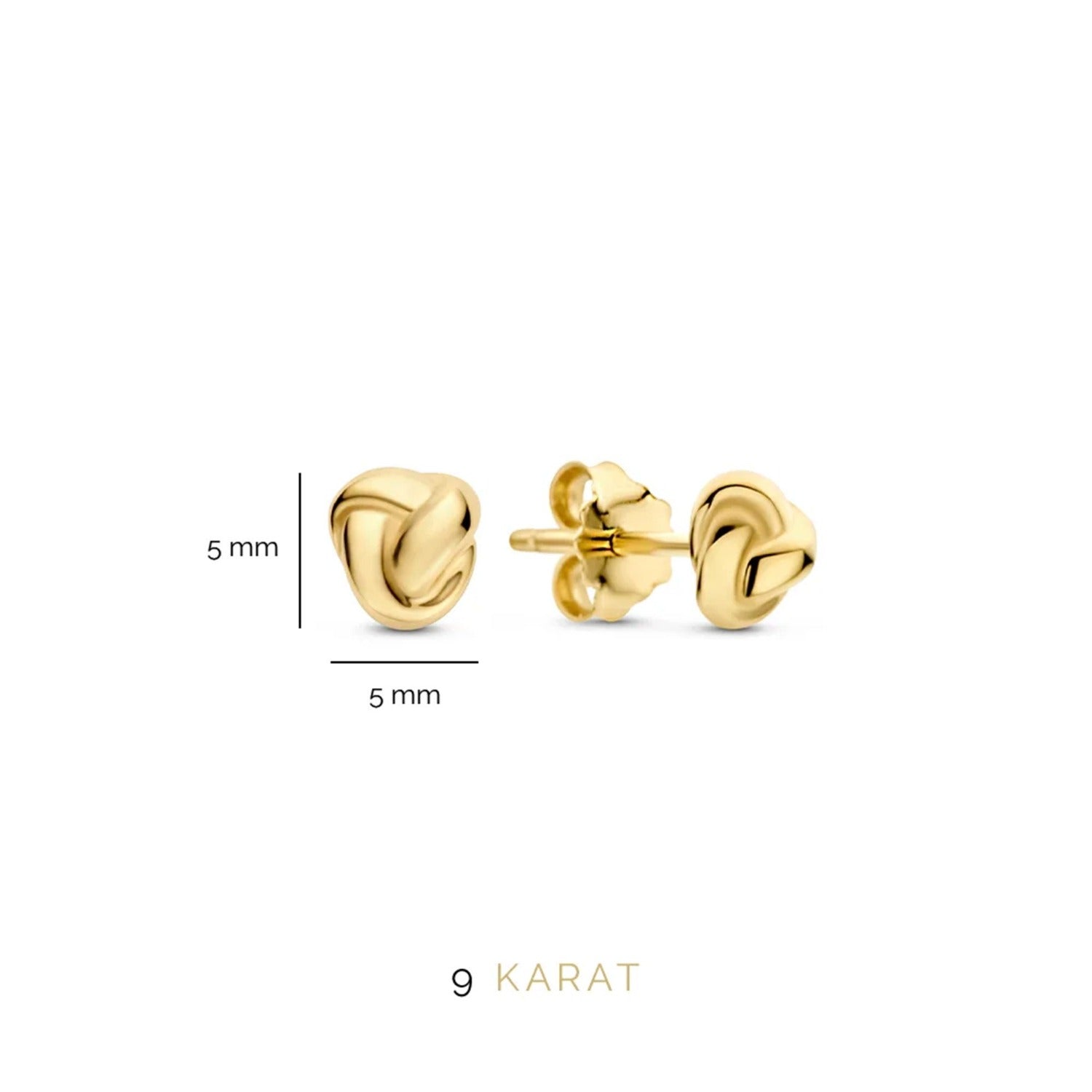 Beloro Jewels Regalo d'Amore 9 karat gold earring set with knot BO90037