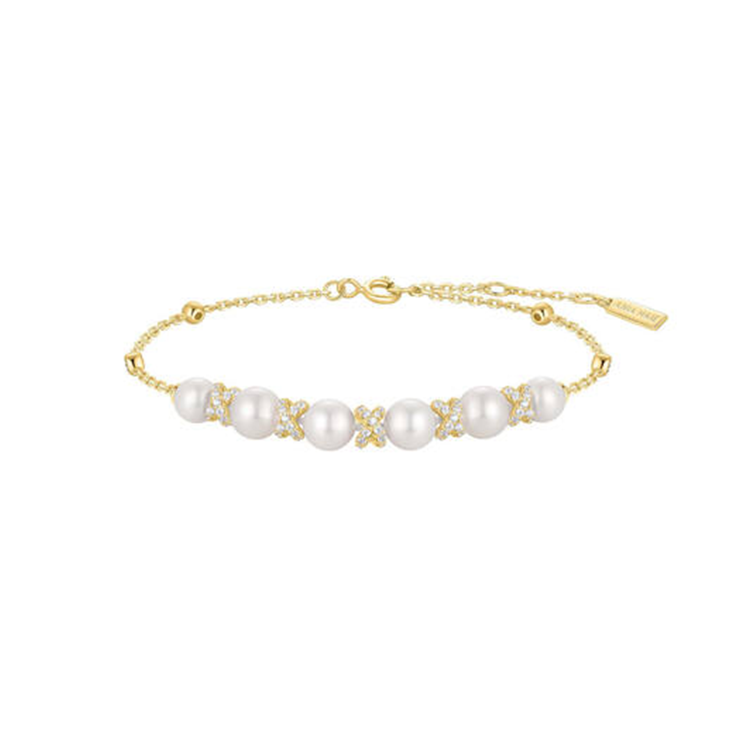 Ania Haie Reimaginer Gold Coloured Shell Pearl Bracelet AH-B069-03G
