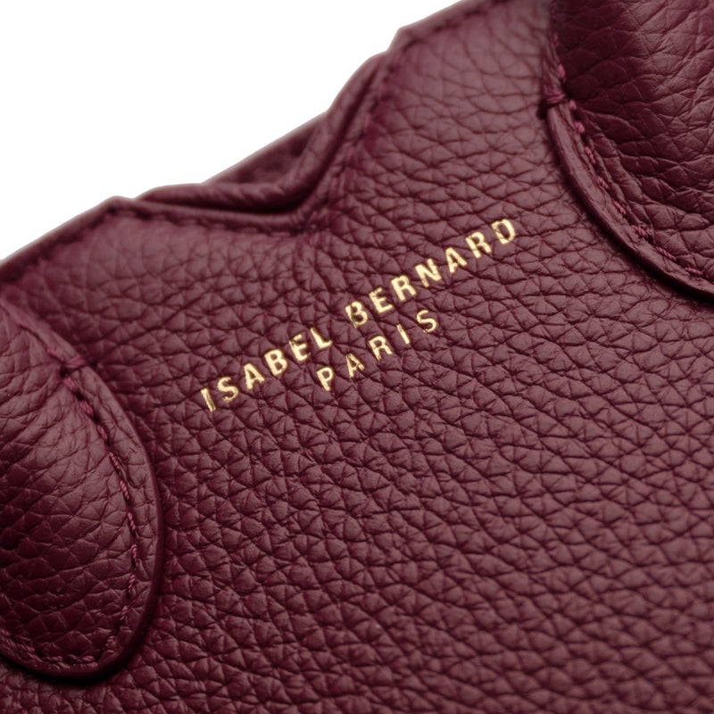 Isabel Bernard Honoré Cloe Mini Bordeaux Kalbsleder Handtasche IB21124-052-zoom-