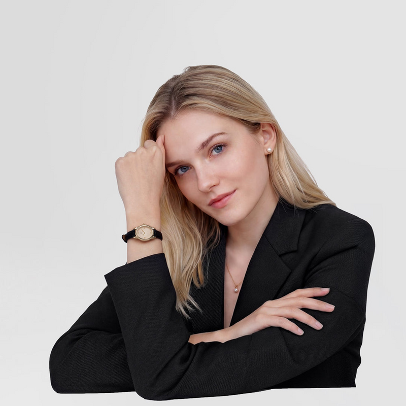 Daniel Wellington Ophelia Mini Black Lizard Unitone Goldfarben Uhr DW00100897-zoom-