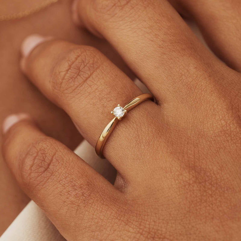 Isabel Bernard De la Paix Celesse 14 Karat | Gold Ring | Diamant 0.07 Karat | IBD330002-54-zoom-