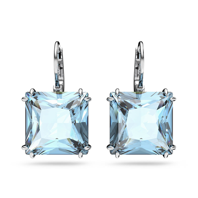Swarovski Silberfarbene Ohrhänger mit Blaue Kristal 5619472-zoom-