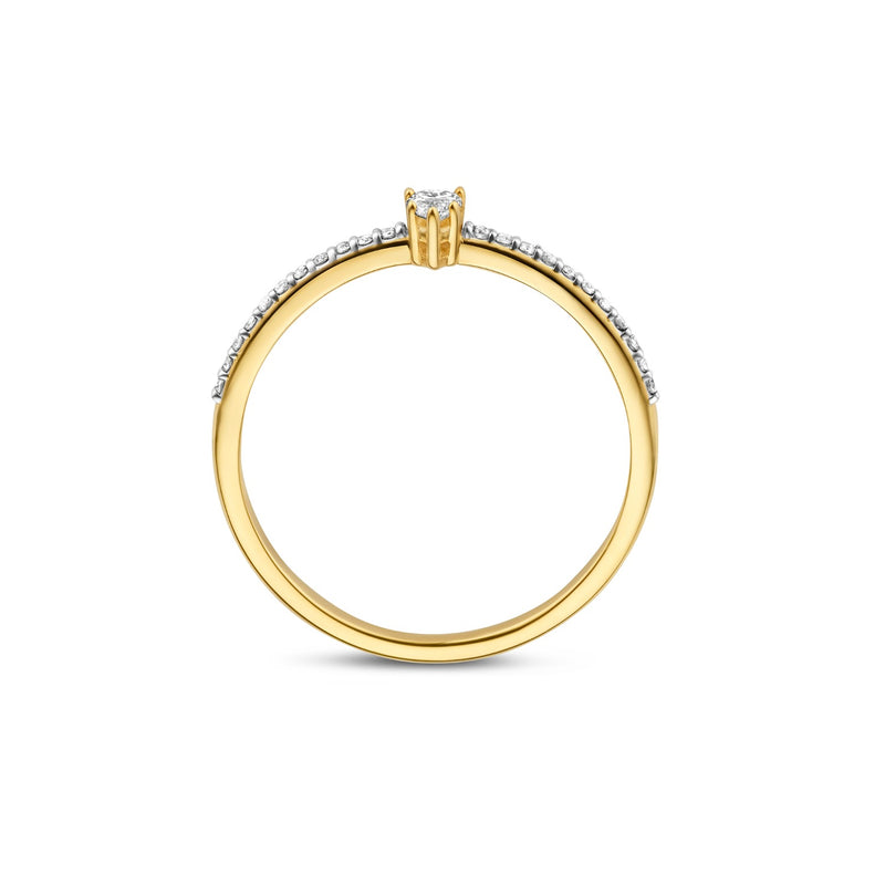 Isabel Bernard De la Paix Eloise 14 karat gold ring with diamond 0.10 carat IBD330043-48-zoom-