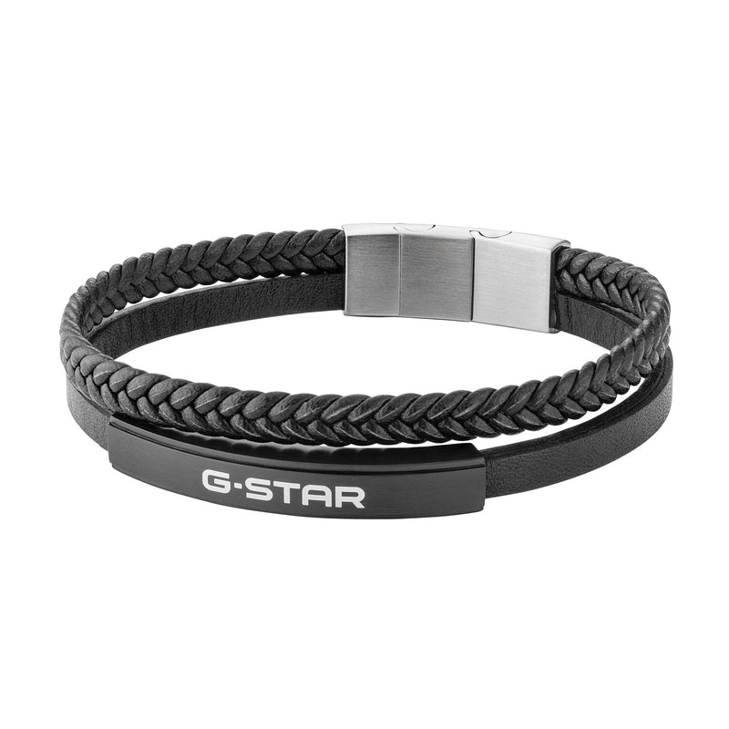 G-Star Tether02P Schwarzes Lederarmband GSJ.109.03-zoom-