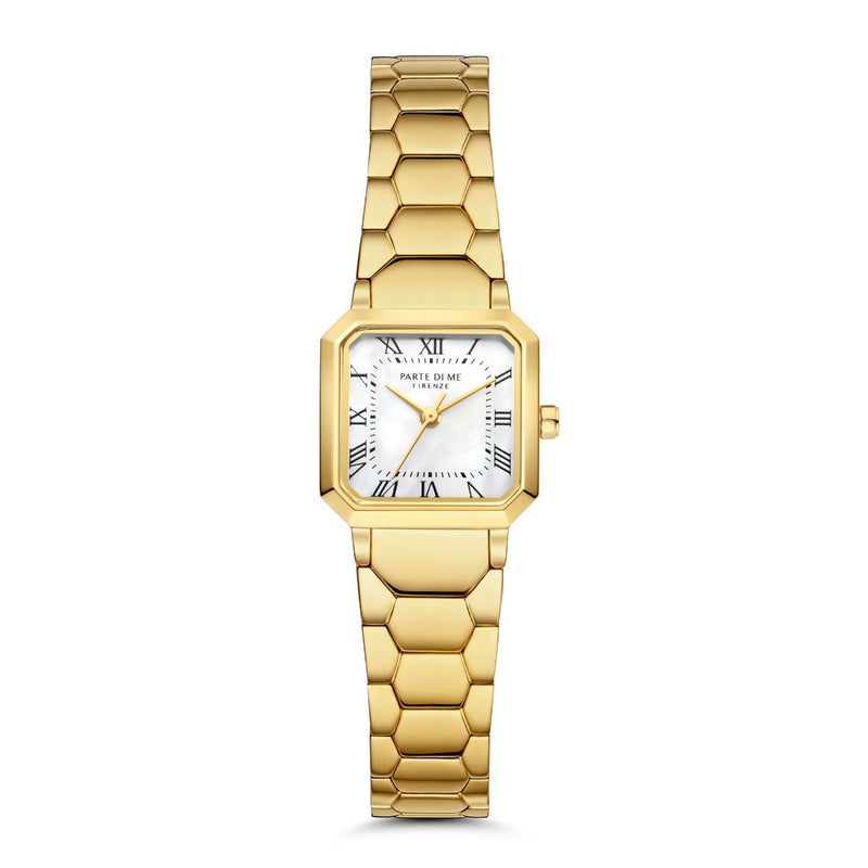 Parte di Me Orologio Square ladies watch gold coloured and mother of pearl-zoom-