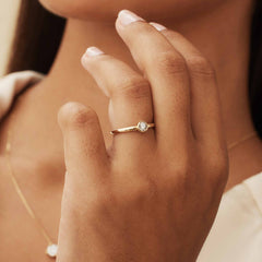 Isabel Bernard De La Paix Inaya 14 Carat Gold Ring | diamond 0.02 ct | IBD330025-48