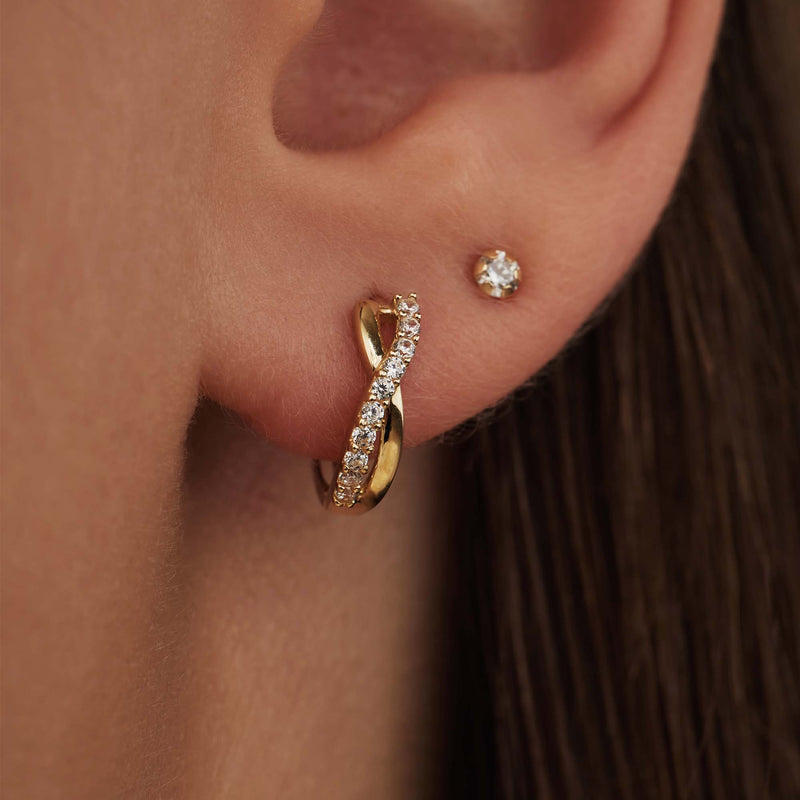 Isabel Bernard Rivoli Esmée 14 Karat | Gold Reif-Ohrringe IB360138-zoom-