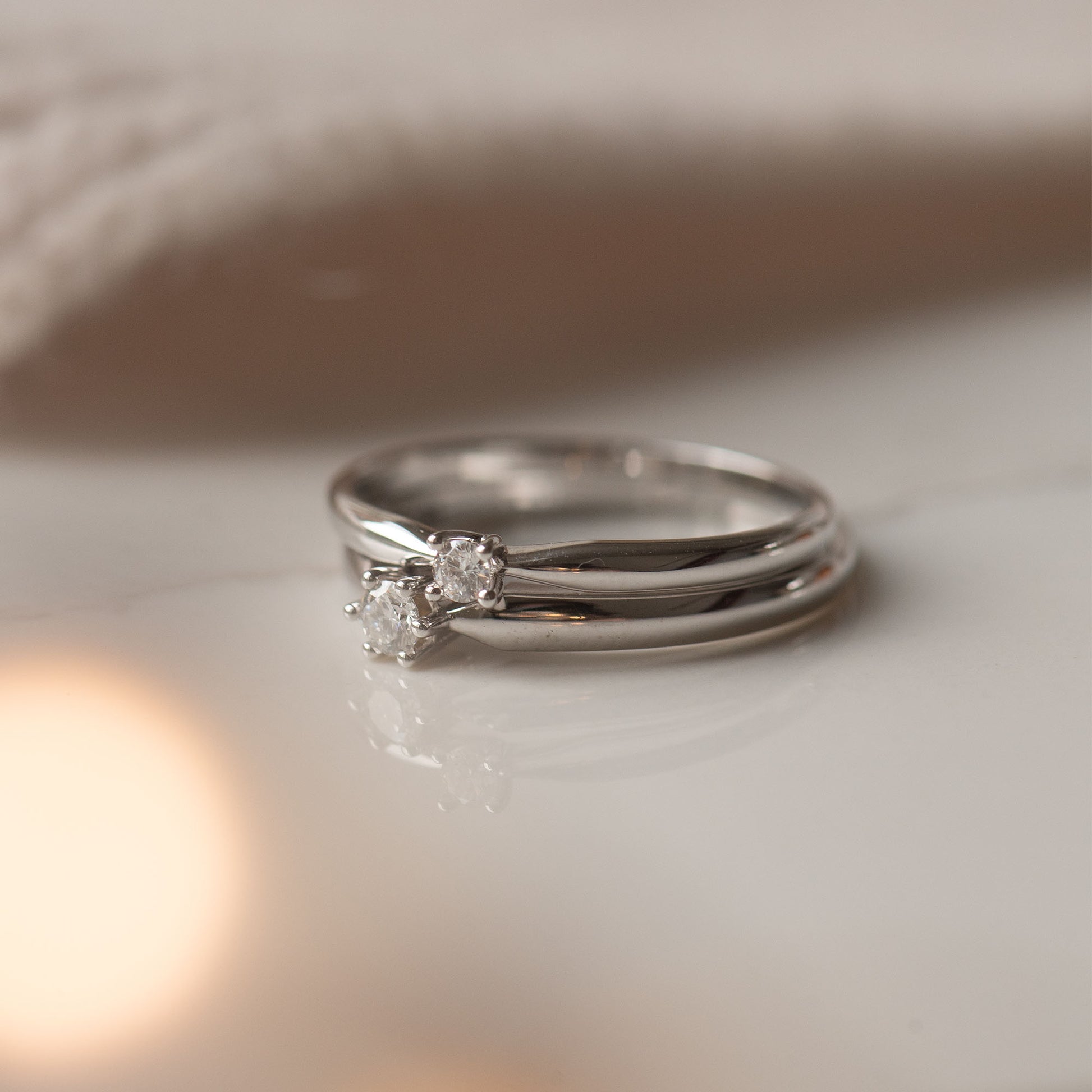 Isabel Bernard De la Paix Celesse 14 Carat Whitegold Ring | diamond 0.07 ct | IBD330005-54