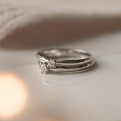 Isabel Bernard De la Paix Celesse 14 Carat Whitegold Ring | diamond 0.07 ct | IBD330005-54