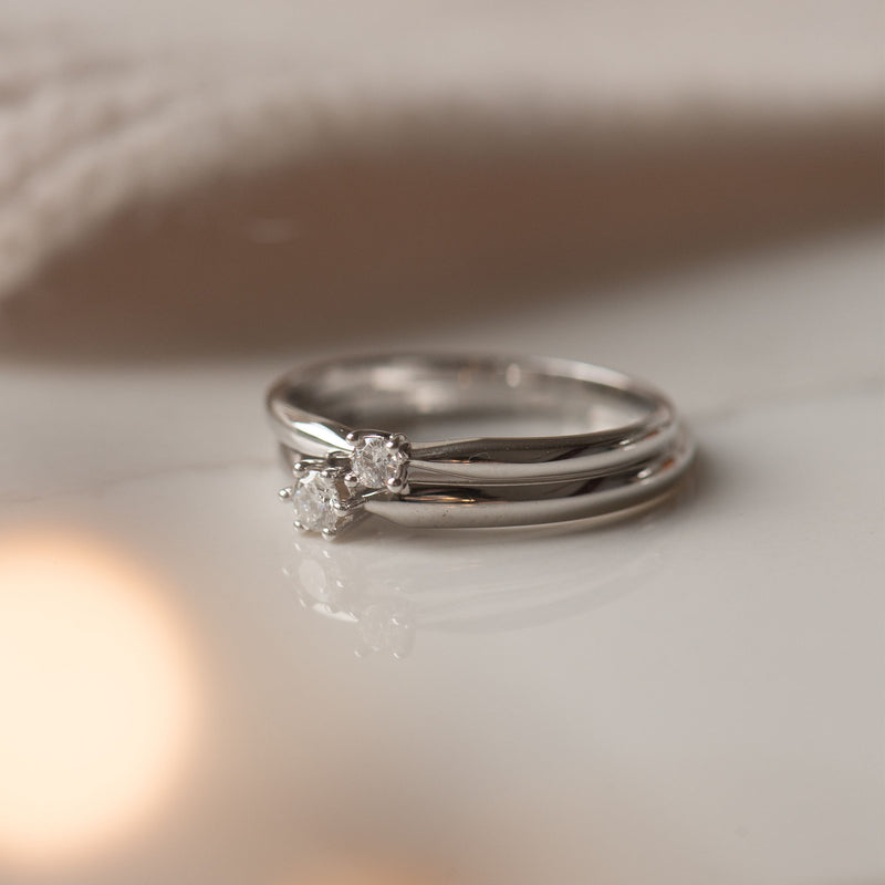 Isabel Bernard De la Paix Celesse 14 Karat | Weißgold Ring | Diamant 0.07 Karat | IBD330005-54-zoom-