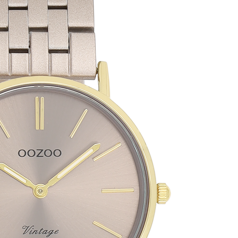 OOZOO Vintage Damenuhr In Gold Und Taupe C20409-zoom-