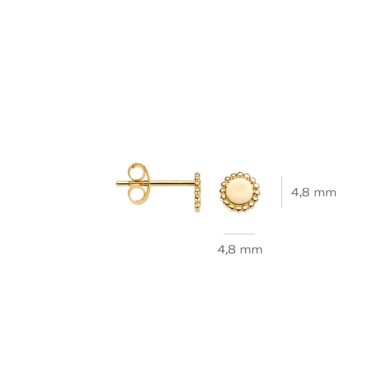 Blush 14 karat gold Ear Stud 7351YGO