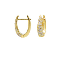 Karma 14 karat gold plated Hoop Earrings M3214GP