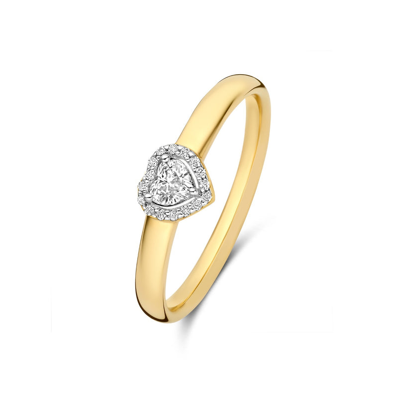 Isabel Bernard De la Paix Amore 14 karat gold ring with diamond 0.14 carat IBD330047-48-zoom-